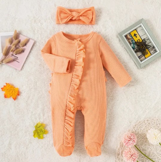 Candy Lace Zip Footie Romper