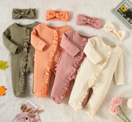 Candy Lace Zip Footie Romper
