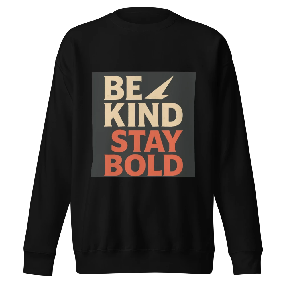 Unisex Premium Sweatshirt, "Be Kind, Stay Bold" Design | Cotton Heritage M2480