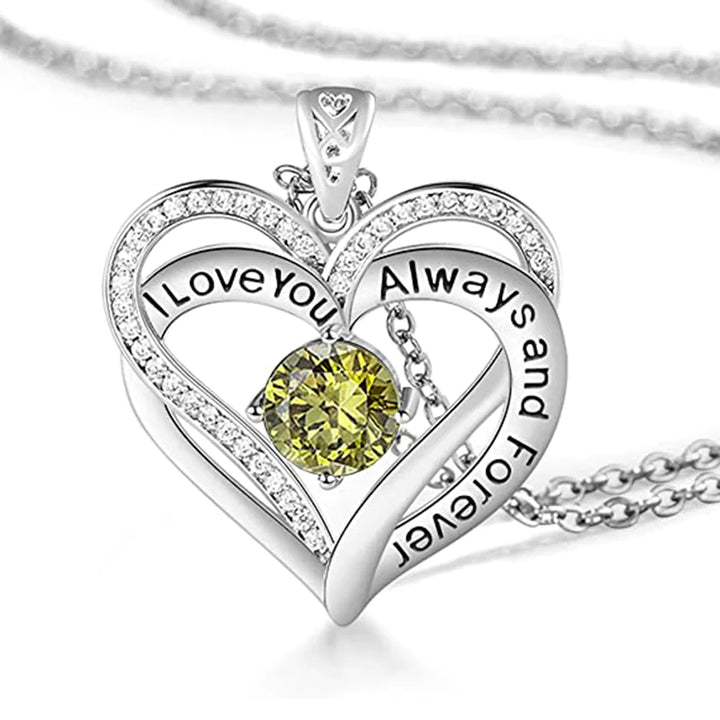 Heart Gemstone Pendant Necklace