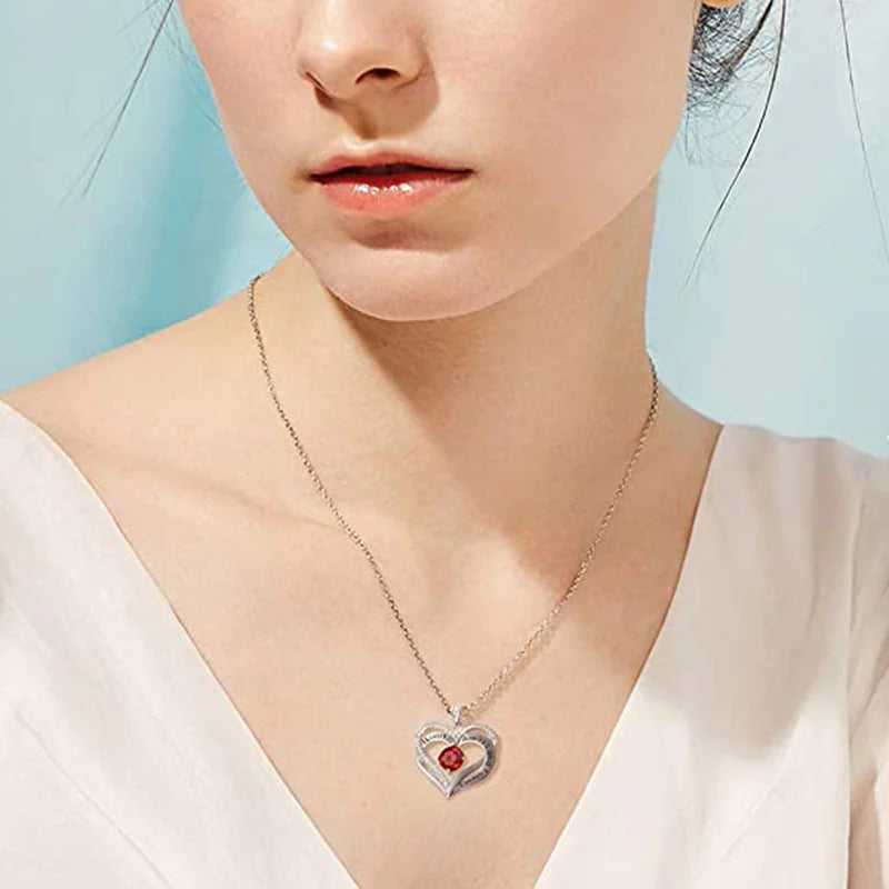 Heart Gemstone Pendant Necklace