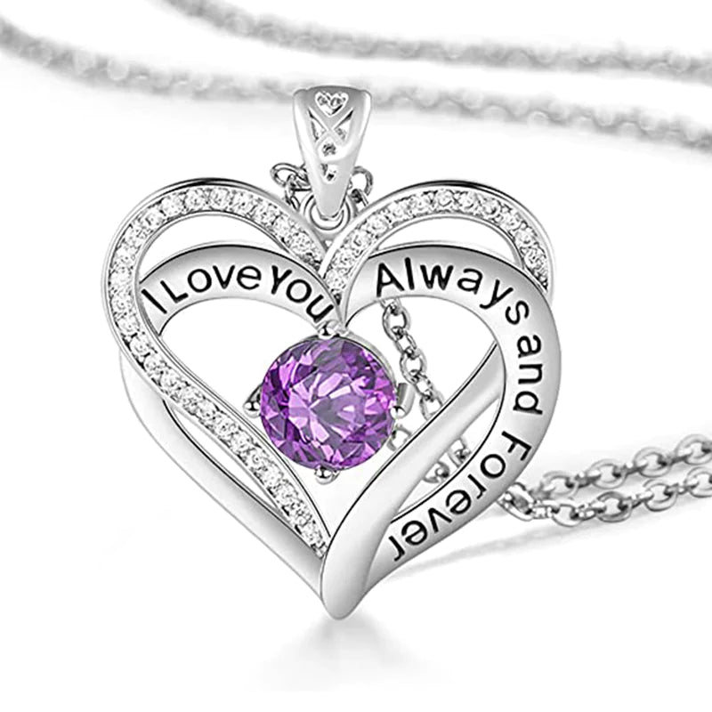 Heart Gemstone Pendant Necklace