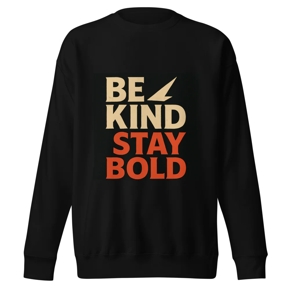 Unisex Premium Sweatshirt, "Be Kind, Stay Bold" Design | Cotton Heritage M2480