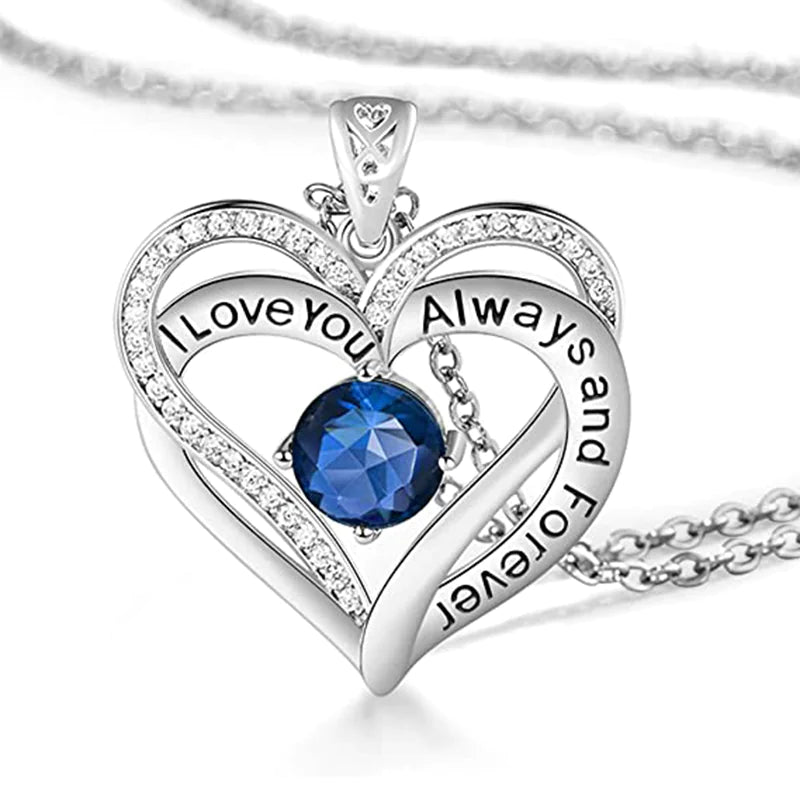 Heart Gemstone Pendant Necklace