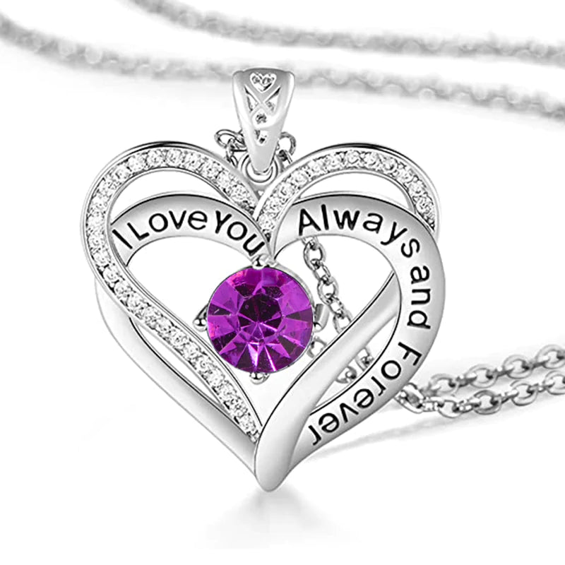 Heart Gemstone Pendant Necklace