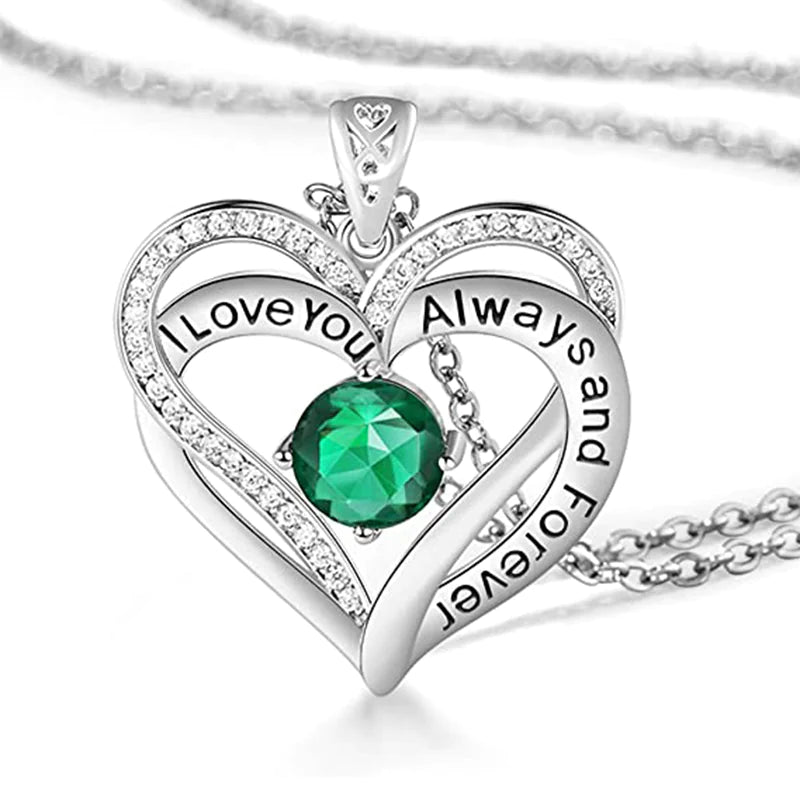 Heart Gemstone Pendant Necklace