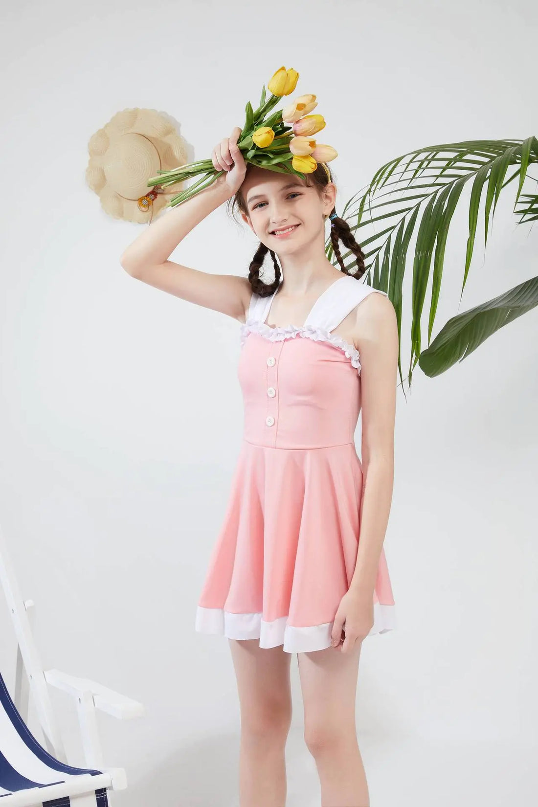 Girls One-Piece Hot Spring Swimsuit