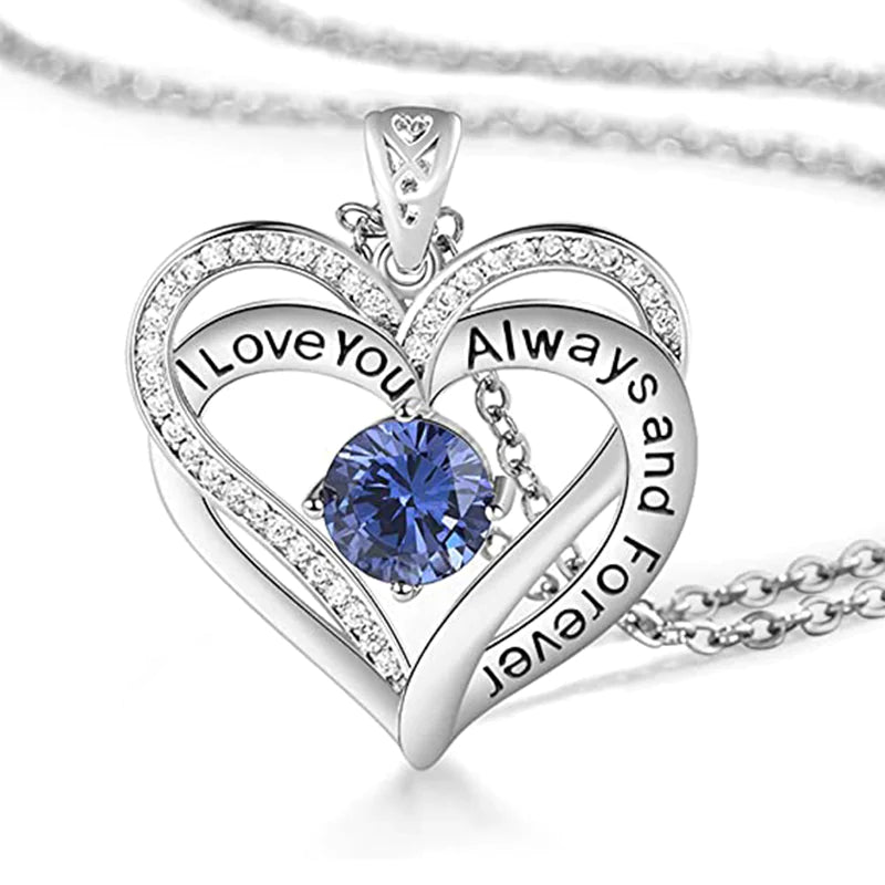 Heart Gemstone Pendant Necklace